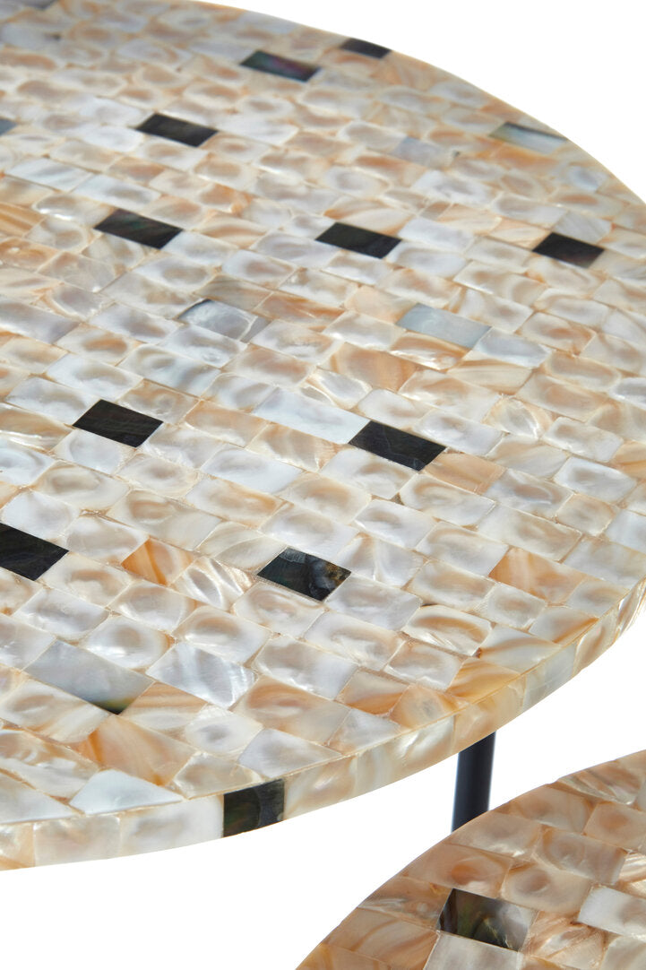 Elara Set of Two Mother Of Pearl Nesting Side Tables