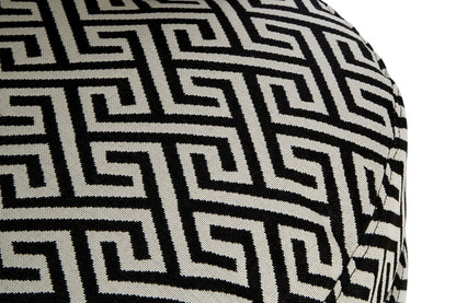 Mayfair Black And White Greek Key Round Armchair