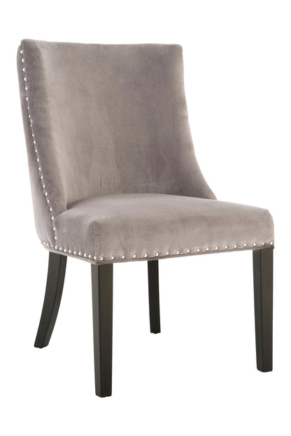 Mayfair Grey Velvet With Tufted Back Dining Chair