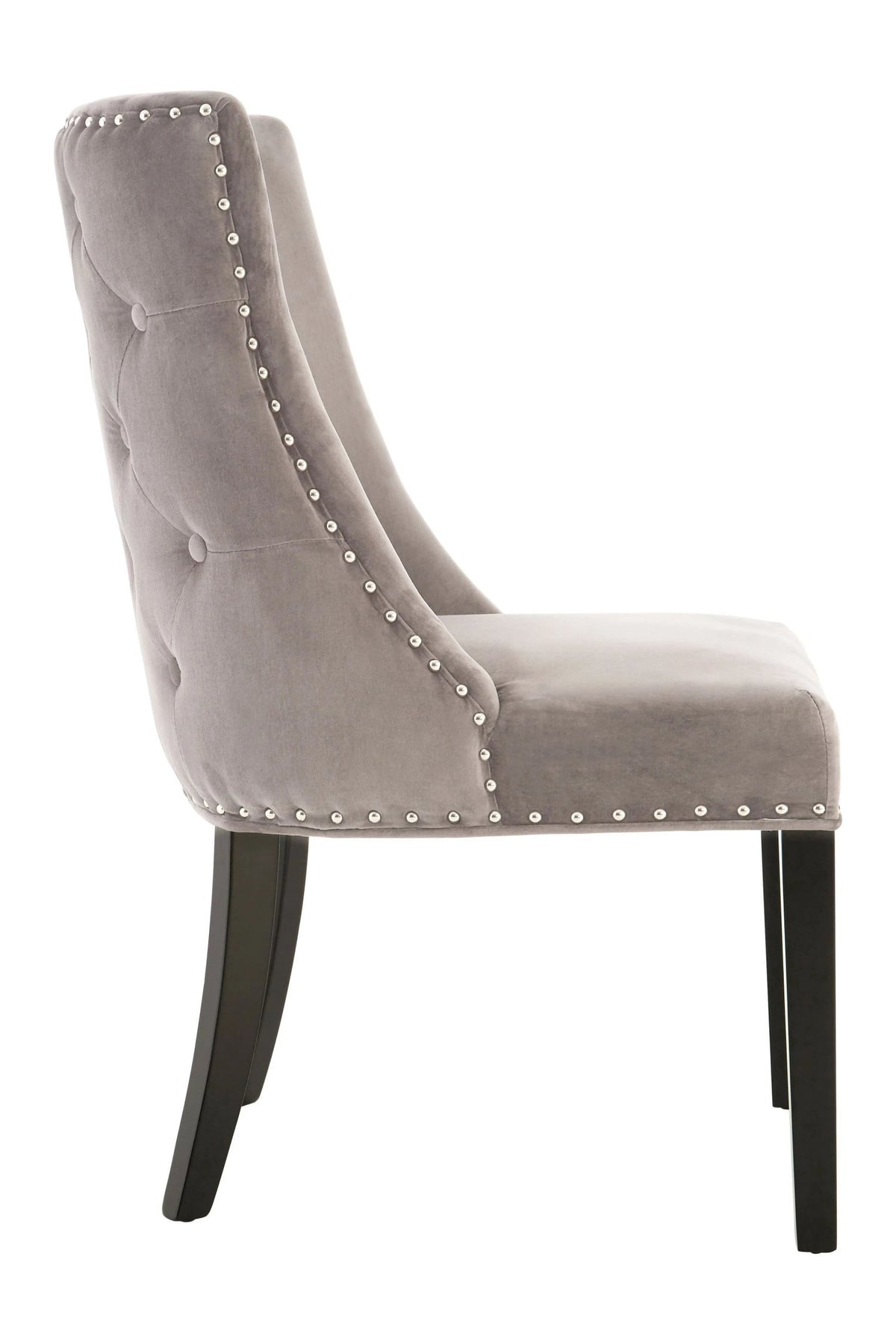 Mayfair Grey Velvet With Tufted Back Dining Chair