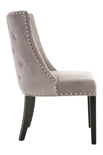 Mayfair Grey Velvet With Tufted Back Dining Chair