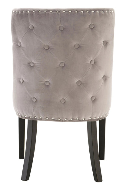 Mayfair Grey Velvet With Tufted Back Dining Chair