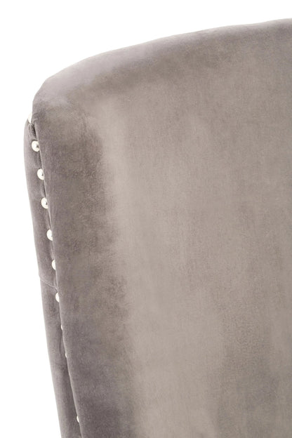 Mayfair Grey Velvet With Tufted Back Dining Chair