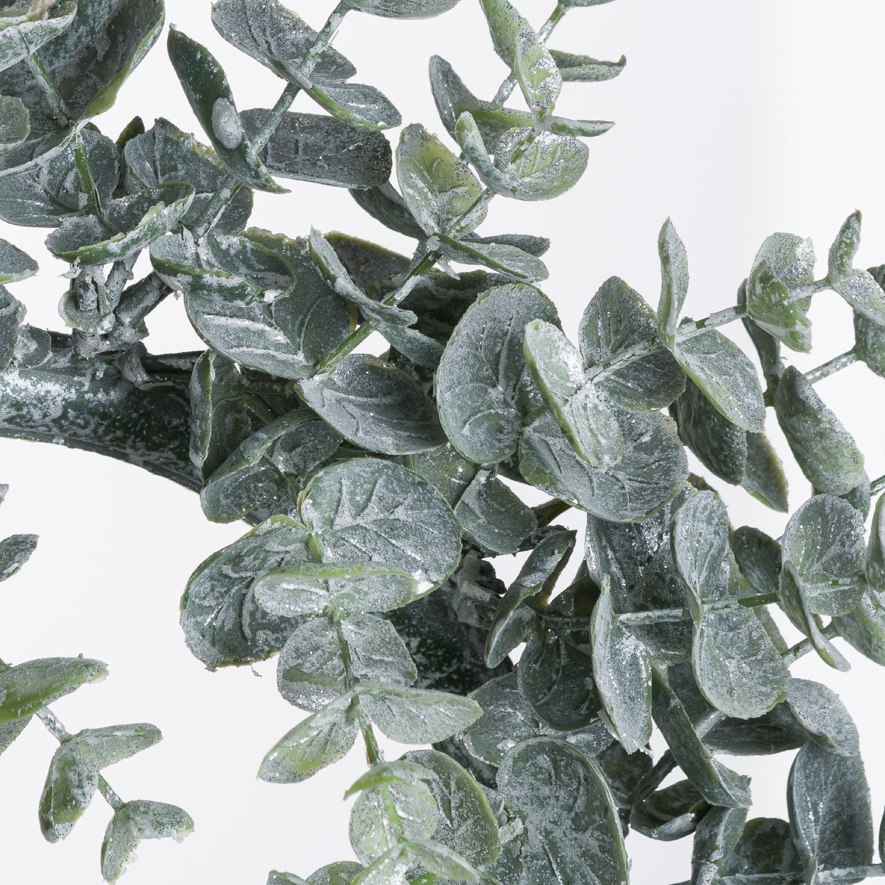 Large Frosted Eucalyptus Candle Wreath - Festive Flowers & Foliage from the Quanta Home collection.