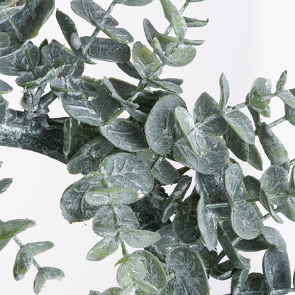 Large Frosted Eucalyptus Candle Wreath - Festive Flowers & Foliage from the Quanta Home collection.