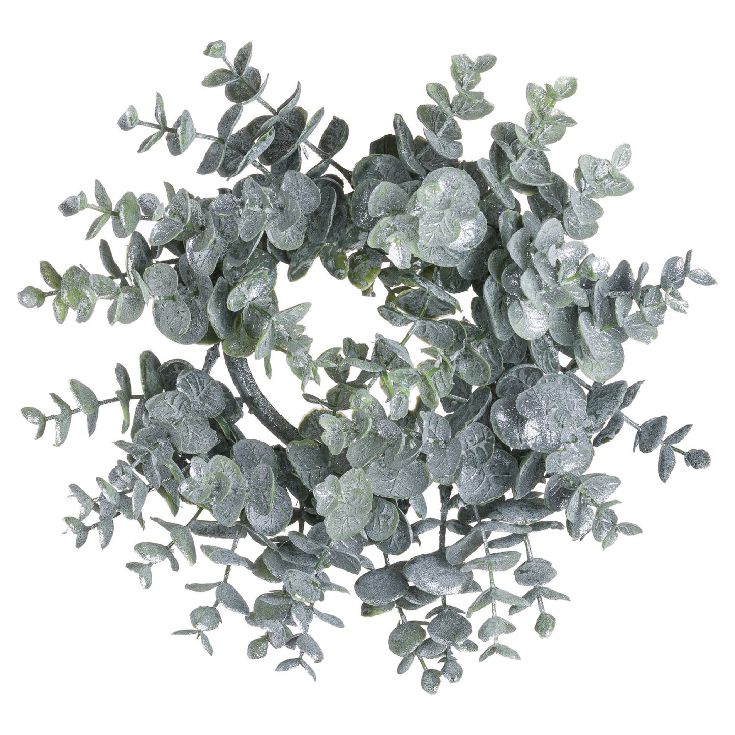 Medium Frosted Eucalyptus Candle Wreath - Festive Flowers & Foliage from the Quanta Home collection.