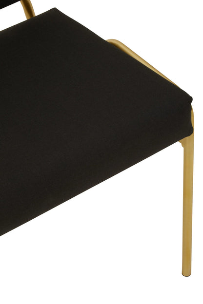Lenora Black Linen Chair