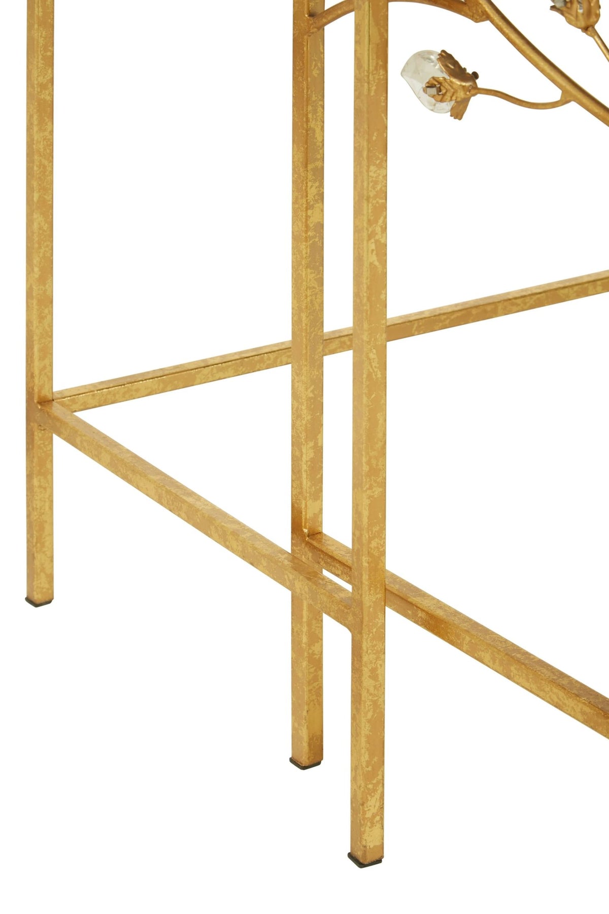 Yarrow Black and Gold Finish Set of 2 Nesting Tables