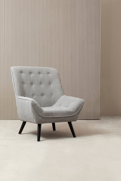 Nordic Grey Curved Chair