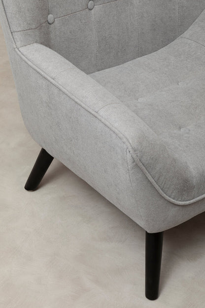 Nordic Grey Curved Chair