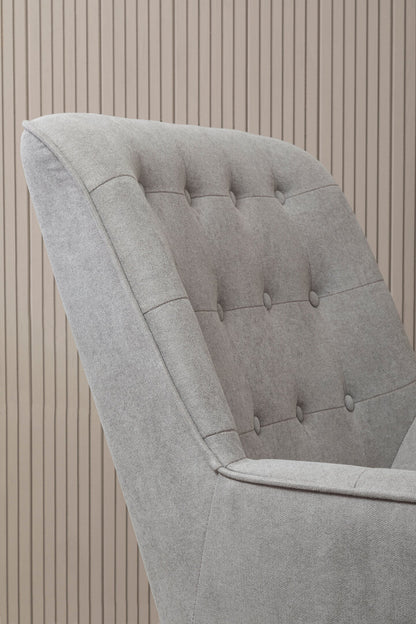 Nordic Grey Curved Chair