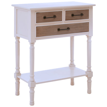 Heirloom 3 Drawers Pearl White Console Table