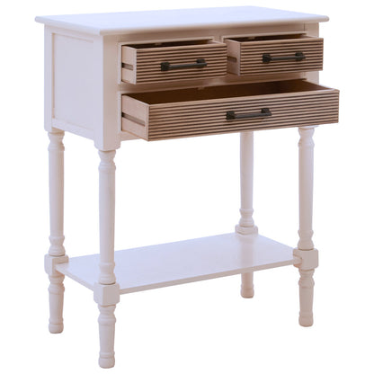 Heirloom 3 Drawers Pearl White Console Table