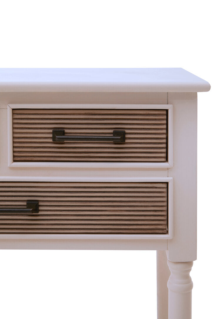 Heirloom 3 Drawers Pearl White Console Table