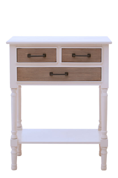 Heirloom 3 Drawers Pearl White Console Table