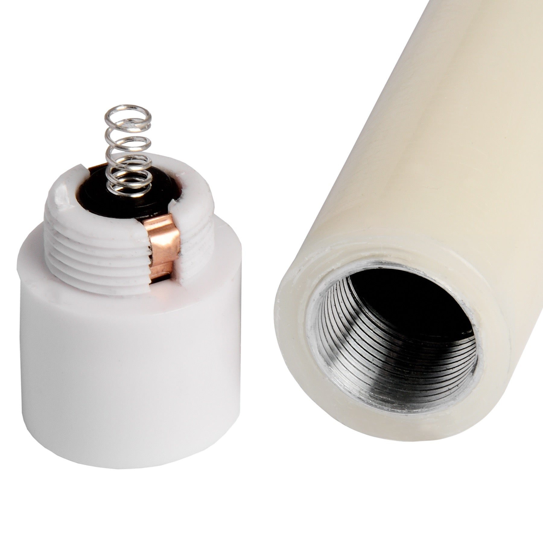Ivory LED dinner candles with a soft glow, creating an elegant and inviting ambiance for any dining setting.