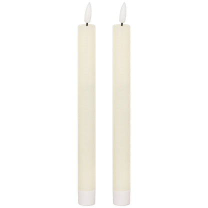 Luxe Collection Natural Glow S/ 2 Ivory LED Dinner Candles - Candles from the Quanta Home collection.