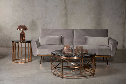 Huxley Grey Velvet Sofa Bed