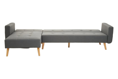 Roskilde Grey Linen Corner Sofa Bed
