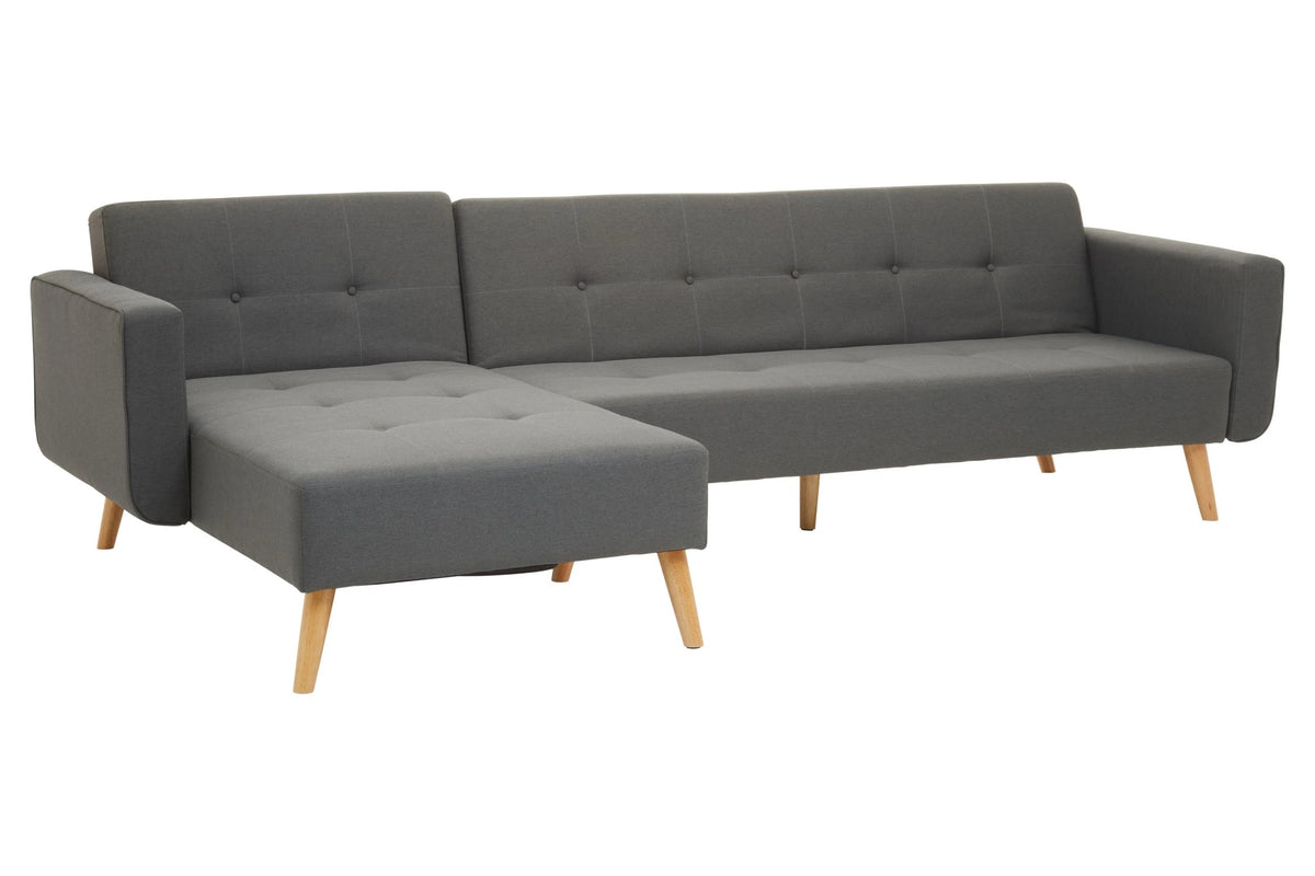 Roskilde Grey Linen Corner Sofa Bed