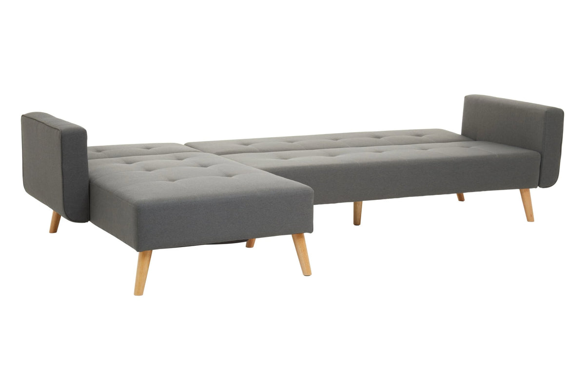 Roskilde Grey Linen Corner Sofa Bed