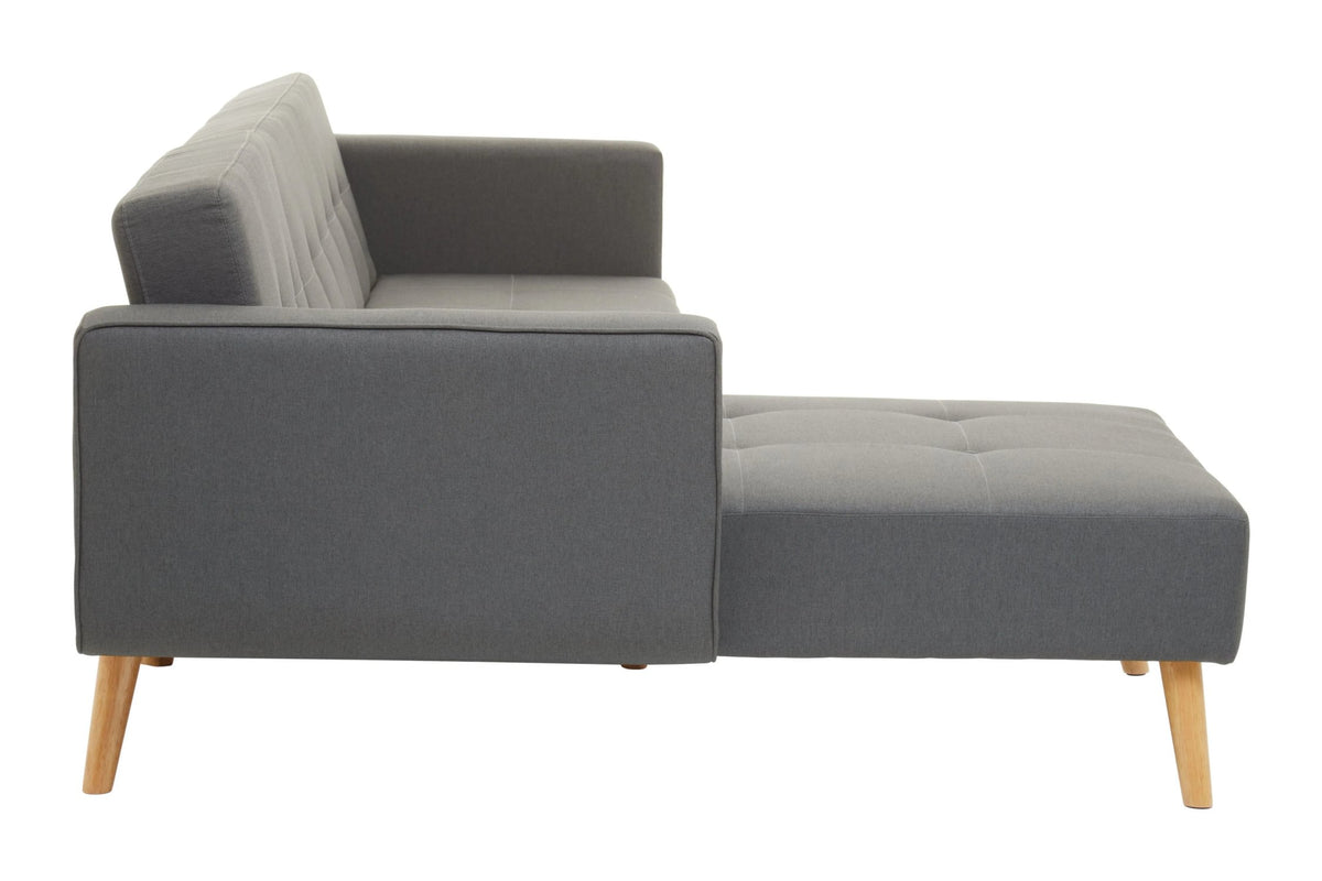 Roskilde Grey Linen Corner Sofa Bed
