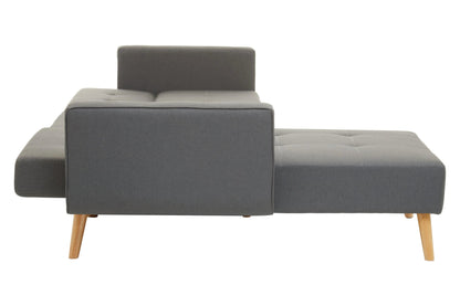 Roskilde Grey Linen Corner Sofa Bed
