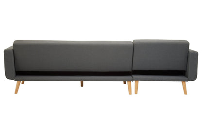 Roskilde Grey Linen Corner Sofa Bed