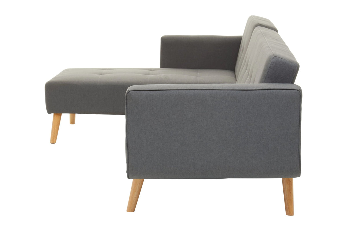Roskilde Grey Linen Corner Sofa Bed