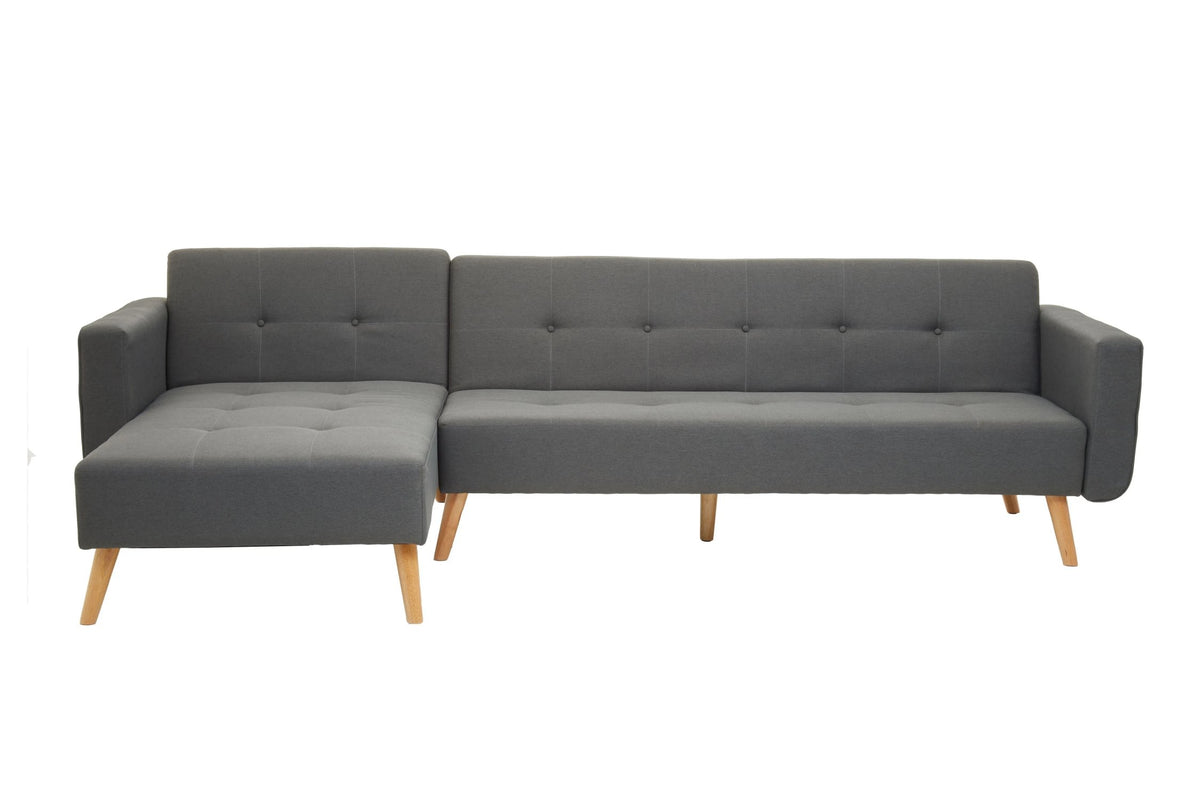 Roskilde Grey Linen Corner Sofa Bed