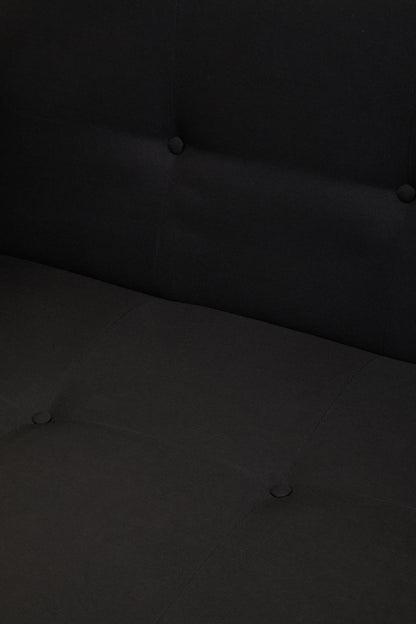 Roskilde Black Linen Corner Sofa Bed