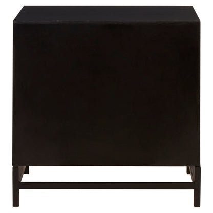 Gili Black 2 Drawer Bedside Table