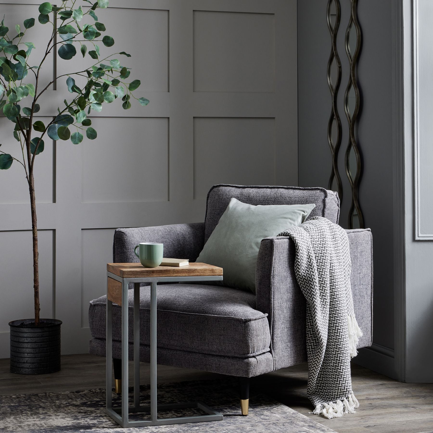Hampton Grey Large Arm Chair - Occasional Chairs from the Quanta Home collection.