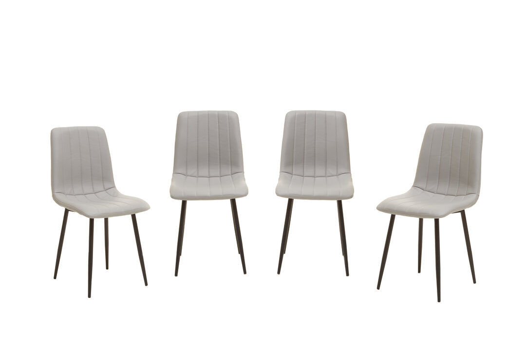 Royale Set Of 4 Light Grey Dining Chairs