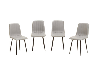 Royale Set Of 4 Light Grey Dining Chairs
