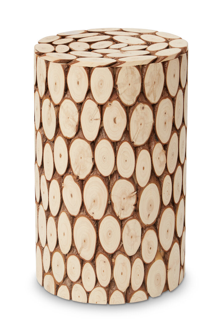 Oasis Fir Wood Side Table and Stool