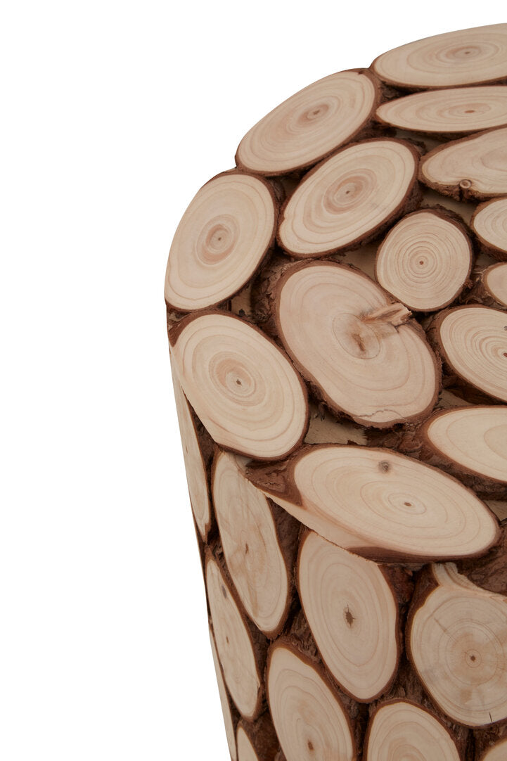 Oasis Fir Wood Side Table and Stool