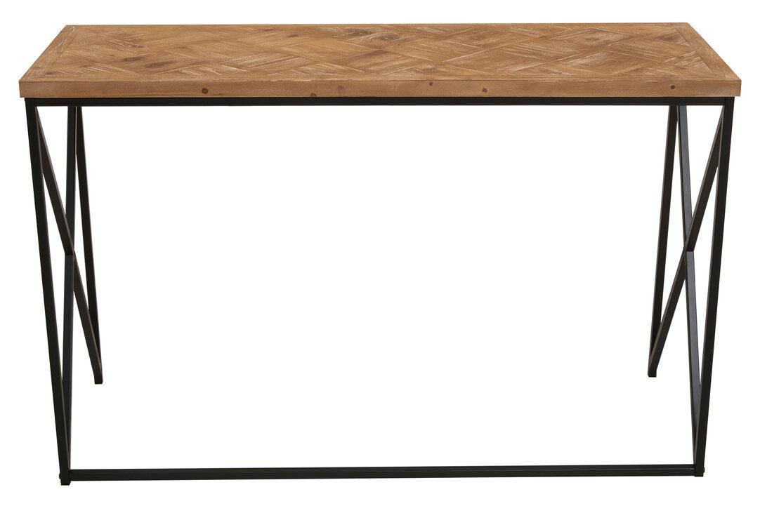 Derby Parquet Fir Wood Console Table