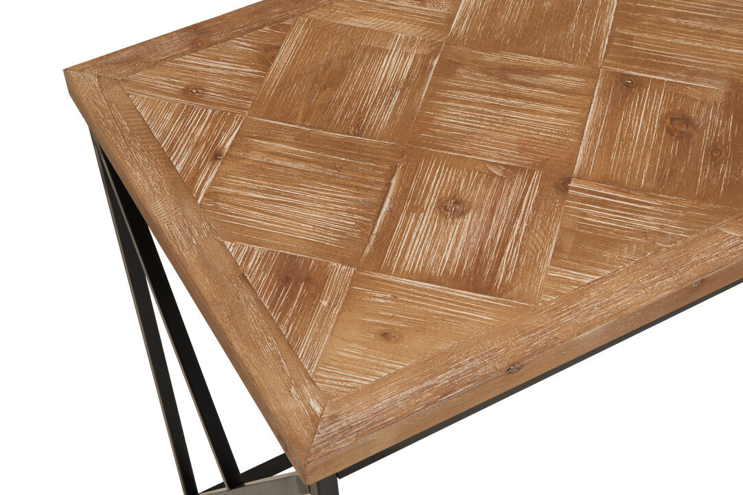 Derby Parquet Fir Wood Console Table