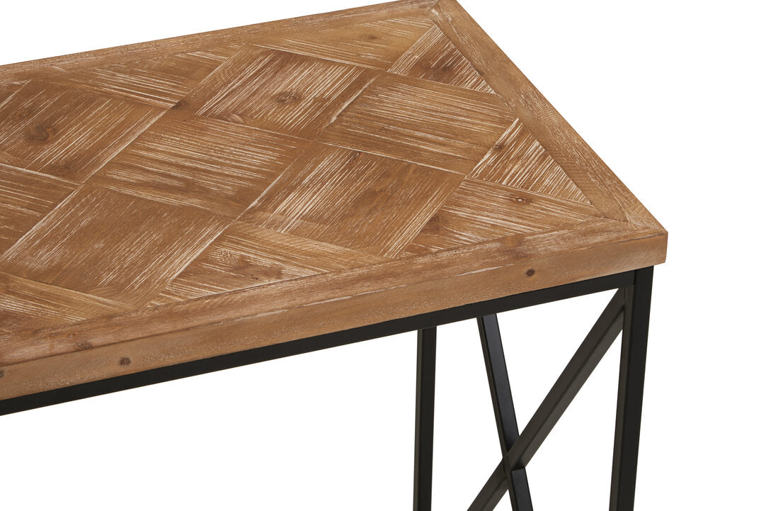 Derby Parquet Fir Wood Console Table