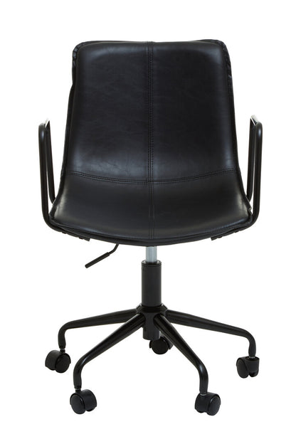 Vantage Black Leather Effect Home Office Chair