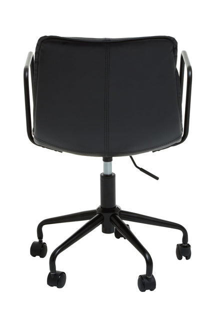 Vantage Black Leather Effect Home Office Chair