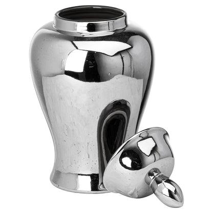 Chrome Large Ginger Jar - Silver from the Quanta Home collection.