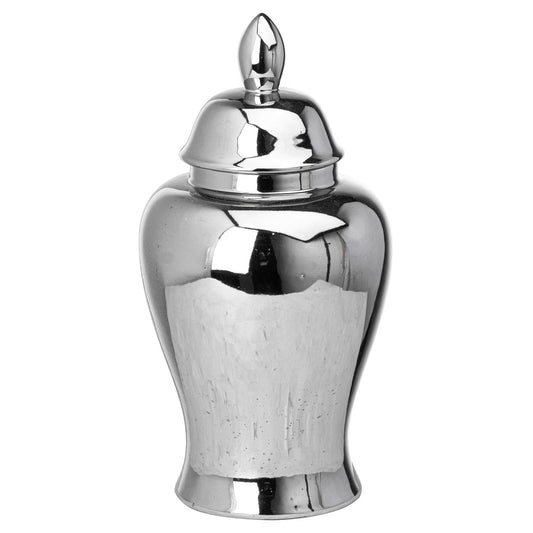 Chrome Large Ginger Jar - Silver from the Quanta Home collection.