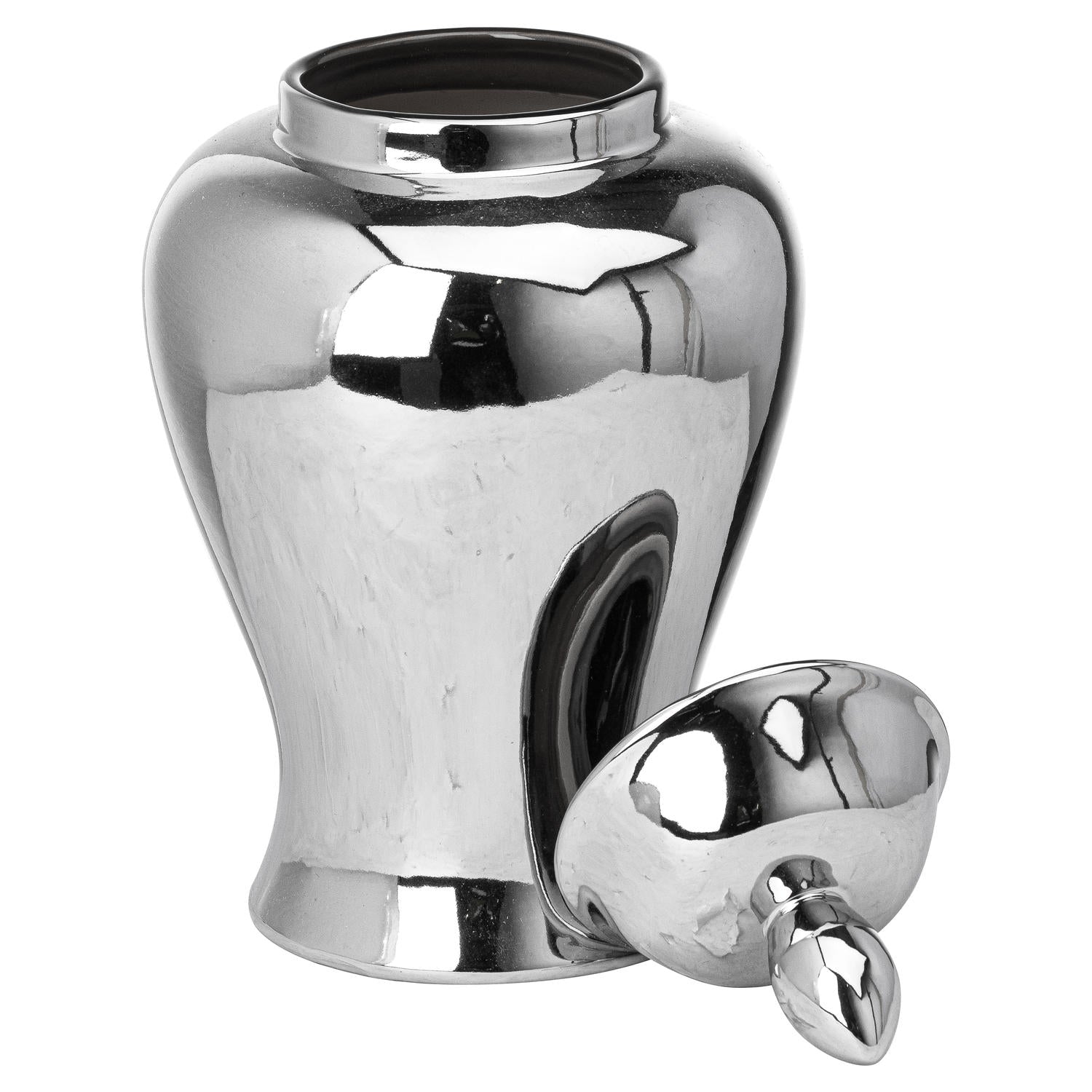 Chrome Ginger Jar - Silver from the Quanta Home collection.