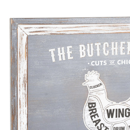 Butchers Cuts Chicken Wall Plaque - Quotations from the Quanta Home collection.