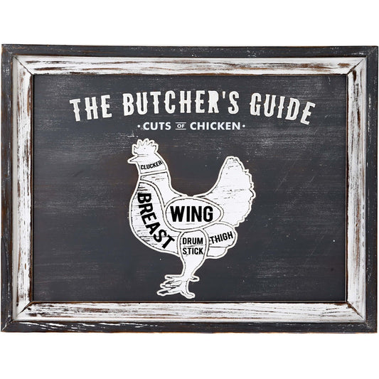 Butchers Cuts Chicken Wall Plaque - Quotations from the Quanta Home collection.