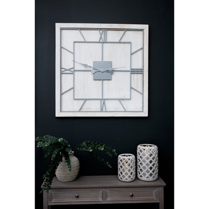 Williston White Square Large Wall Clock - Wall Clocks from the Quanta Home collection.