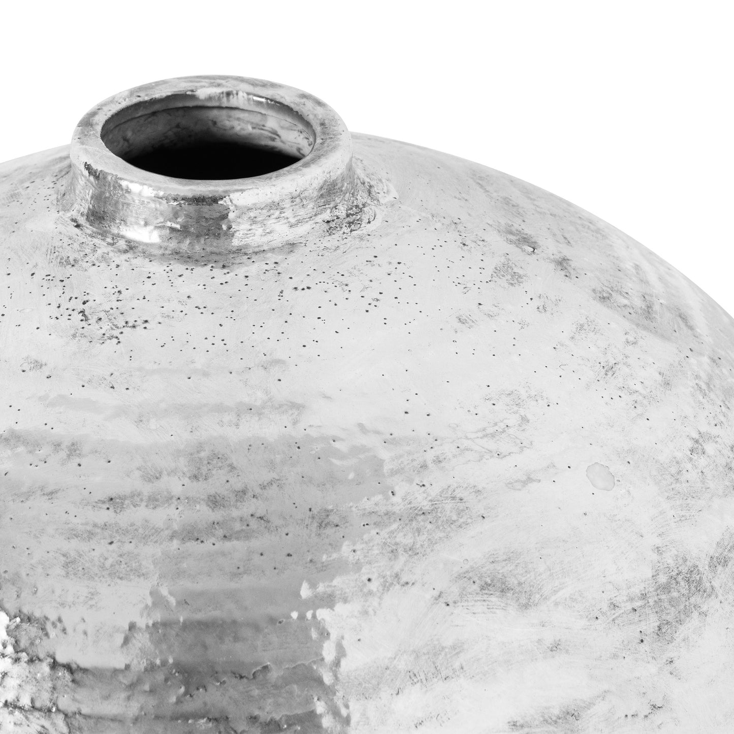Large Hammered Silver Astral Vase - Silver from the Quanta Home collection.
