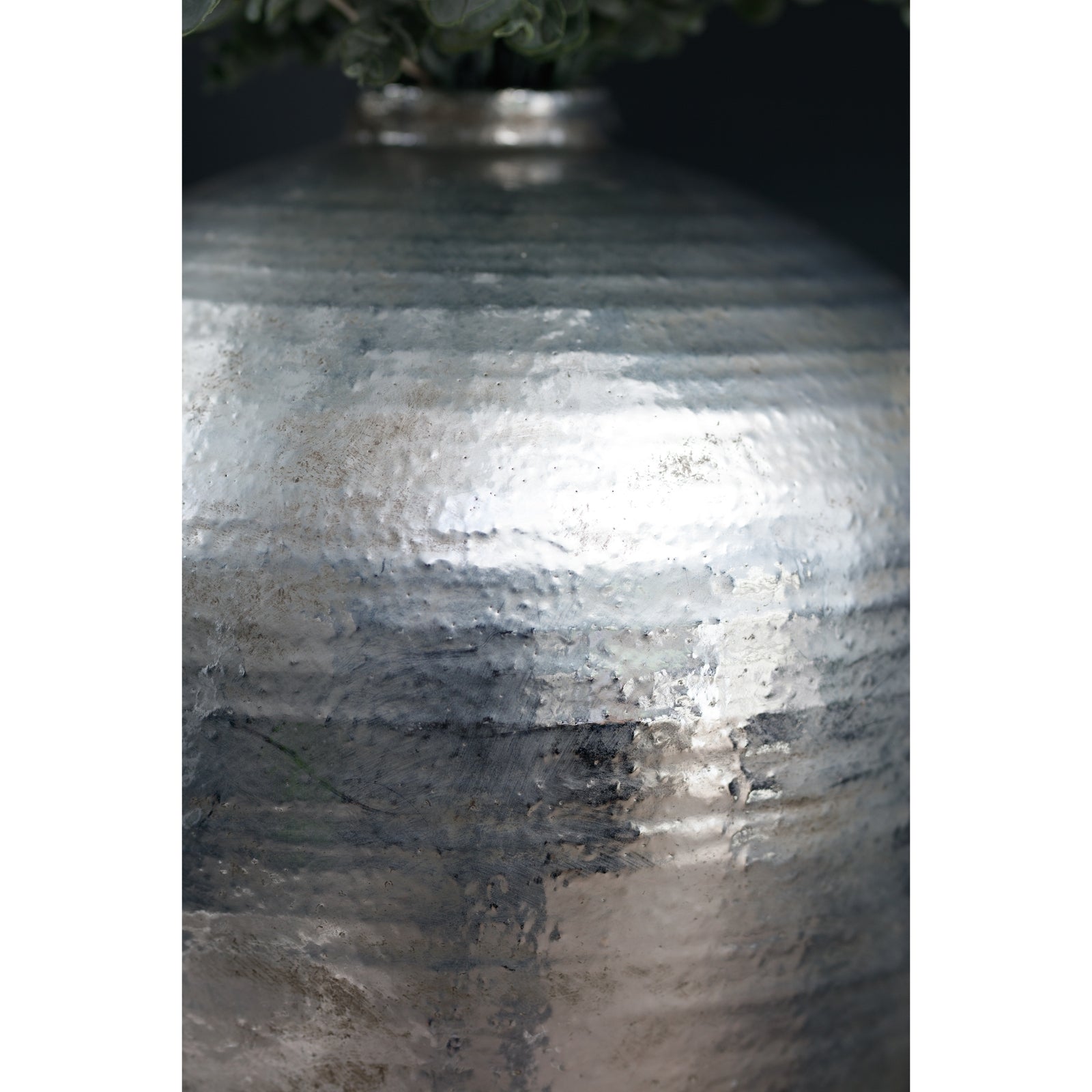 Hammered Silver Astral Vase - Silver from the Quanta Home collection.